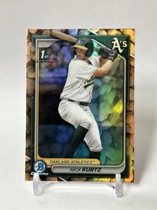 Nick Kurtz PEANUTS Refractor EXTREMELY RARE 2024 Bowman Draft 1st Bowman BDC-56 - Picture 1 of 2