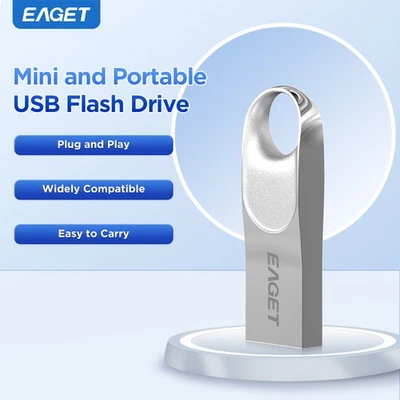 EAGET USL Siliver 8GB 32GB 64GB USB 2.0 Mini Flash Drive Thumb Memory Stick Pen - Image 1 of 4