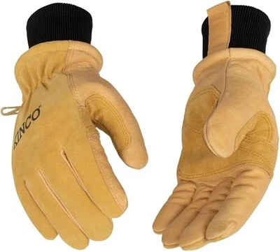 Kinco WOMENS 901W Lined Suede Pigskin Winter Ski Gloves Insulated 901 - Image 1 of 4
