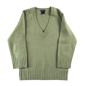 Vintage GAP Pullover Damen klein grün Ellenbogenpolster Wolle VNeck Made Hong Kong - Bild 1 von 7