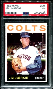 1964 Topps #389 Jim Umbricht Houston Colts PSA 7 NM HIGH END! - Bild 1 von 2