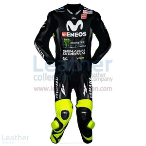 Yamaha Movistar Valentino Rossi Biker Racing Suit Leather Motorcycle Riding Suit - Picture 1 of 7