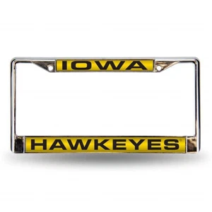 Iowa Hawkeyes Laser Cut Chrome License Plate Frame - Special Order - Picture 1 of 1