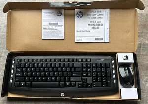 HP Wireless Classic Desktop Keyboard and Mouse LV290AA Black - OPEN BOX - Picture 1 of 11
