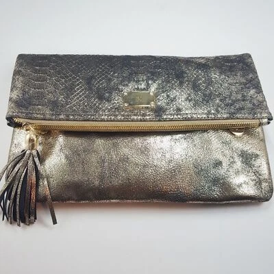 Bandolera sin asas INC International Concepts metálica dorada bronce negra Frita Foto 1 de 4