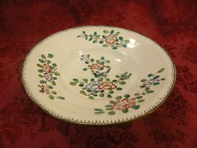 Vintage Antique Chinese Famille Rose Enamel on Copper Compote late 19th Century - Изображение 1 из 4