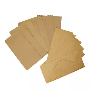 Lote mixto de sobres de correo de papel marrón kraft liso sin forro (tamaño 10 y 6x9 pulgadas) - Imagen 1 de 4