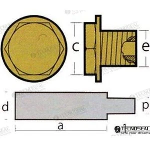 Nanni Mercedes pencil anode - complete with brass plug th.16x1,5 - Picture 1 of 1