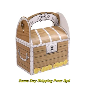 PIRATE PARTY Treasure Chest Treat Boxes Favour Gift Pack of 6 Free Postage - Picture 1 of 5