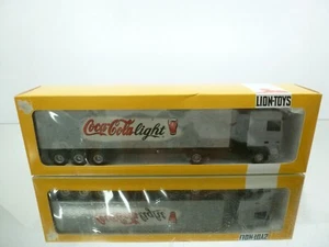 LION TOYS DAF XF 480 COCA COLA LIGHT TRUCK + TRAILER WERBE -1:50- GOOD IN BOX - Imagen 1 de 8