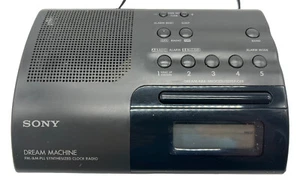 Sony Dream Machine AM FM Clock Radio Alarm ICF-C203 Vintage Gray **TESTED** - Picture 1 of 6