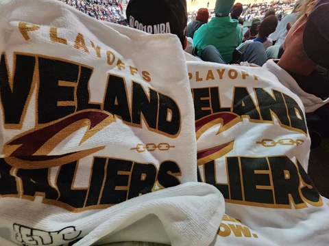NBA 2023 CLEVELAND CAVALIERS CAVS PLAYOFFS T-Shirt & Rally Towel SGA XL Game 2 Cover