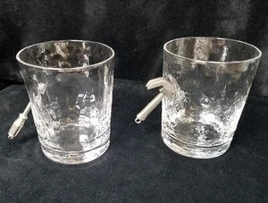 2 Shannon Crystal Handyman Handylady Glasses With Hammer, Screwdriver Handles  - Picture 1 of 7