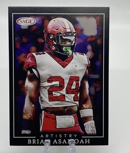 Brian Asamoah 2022 Sage Football Artistry RC #6 Rookie Vikings Sooners