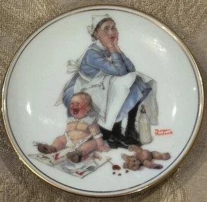 Norman Rockwell Miniature Collector’s Plate  “THE NANNY” VINTAGE D1-59 - Picture 1 of 2