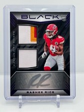 2023 PANINI BLACK RASHEE RICE ROOKIE DUAL PATCH AUTO ROYAL /75 RC CHIEFS RPA