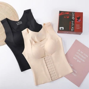 3-in-1 Waist Buttoned Bra Shapewear For Women Waist Shaper Shapewear Snatch Bras - Photo 1/22