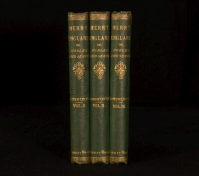 1874 3vol William Harrison Ainsworth Merry England Or Nobles and Serfs First Ed - Image 1 of 4