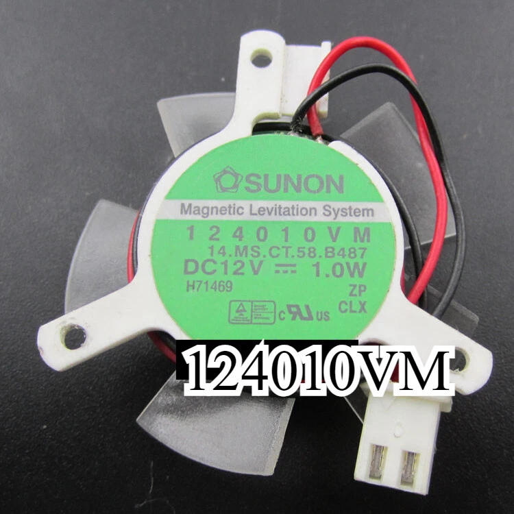 1PCS SUNON 124010VM Graphics card cooling fan DC 12V 1.0W 2Pin Fast Shipping - Image 1 of 1