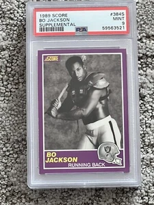 PSA 9 MINT 1989 SCORE SUPPLEMENTAL FOOTBALL CARD BO JACKSON ROOKIE RAIDERS - Picture 1 of 1