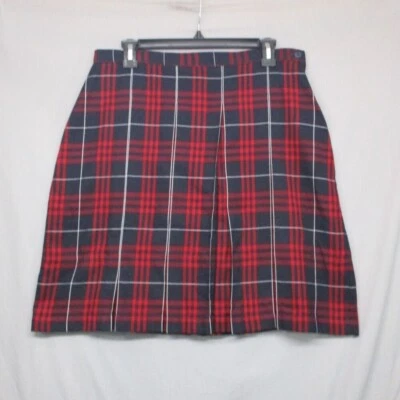 Lands End клетчатая плиссированная юбка готическая школа гранж красный и черный женский размер | 8 - Изображение 1 из 4