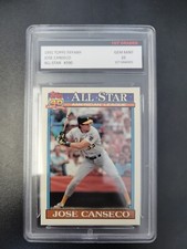 1991 Topps Tiffany Jose Canseco 1st Graded 10 #390 All Star Oakland Athletics 