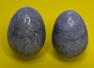 Two Large Lilac Lepidolite Eggs Crystal Stone - Picture 1 of 7