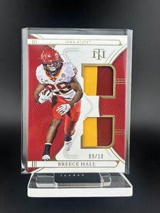 Breece Hall 2022 Panini National Treasures Collegiate Patch /10 No. COM-BH