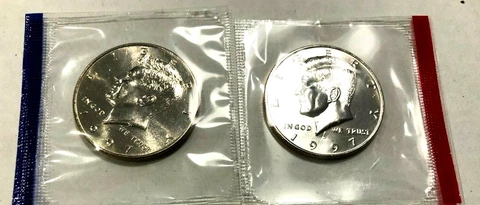 1997 P D  KENNEDY HALF DOLLAR Choice In Cello From Mint Sets Cover