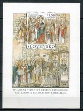 SLOVACCHIA - 2013 SANTI CIRILLO E METODIO CONGIUNTA CON VATICANO -FOGLIETTO-MNH