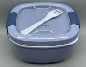 Bentgo Salad 4-Compartment Stackable Lunch Container w/ Large Salad Bowl, Slate - Picture 1 of 10