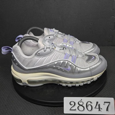 Nike Air Max 98 Shoes Womens Size 8 Gray Purple BV6536-001 Running Sneakers - Image 1 of 4