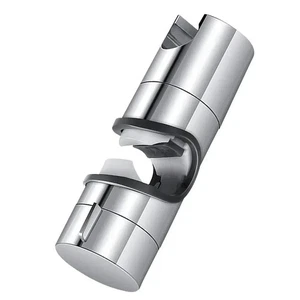 Soporte deslizante universal ajustable para cabezal de riel de ducha cromo ABS - Imagen 1 de 11