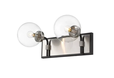 Z-Lite 477-2V Parsons 2 Light 16"W Bathroom Vanity Light - Black - Image 1 of 4