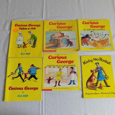 Curious George, Katy No-Pockets lot of 6 Books - Image 1 of 4