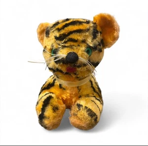 Tigre de peluche vintage de los años 50 Gund con ojos verdes - Imagen 1 de 5