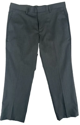 Perry Ellis Dress Pants Mens Size 36x26 Gray Slim Fit Stretch Resolution - Image 1 of 4