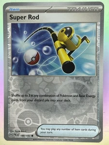 X3 Super Rod 188/193 Sv02: Paldea Evolved Reverse Holo Pokemon Trainer TCG NM - Picture 1 of 2