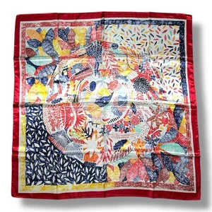 Rote Kanten Multicolor Quadrat Schal 35” x 35” Schal Unisex Elegant Mode - Bild 1 von 2