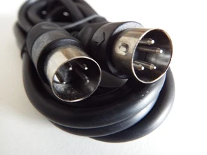 4 Pin DIN Male to 4 Pin DIN Male Interconnect Cable / Lead 2m NEW - Picture 1 of 5
