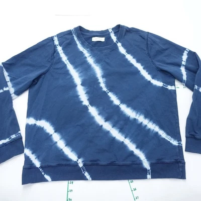 Lucky Brand 卫衣女式 XL 蓝色白色领带染料罗纹袖口和下摆户外 — 第 1/4 张图片