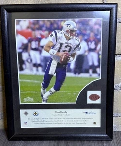 Tom Brady Game Used Football Piece of the Action /500 Upper Deck Authentic 9x11 - Picture 1 of 2
