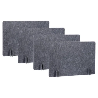 4 Set 24" x 16" Desk Divider Privacy Panel with 16Pcs Support Feet,Dark Grey - image 1 of 4