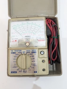 HIOKI Model 3000 Vintage AC/DC Analog Multimeter voll funktionsfähig - Bild 1 von 4