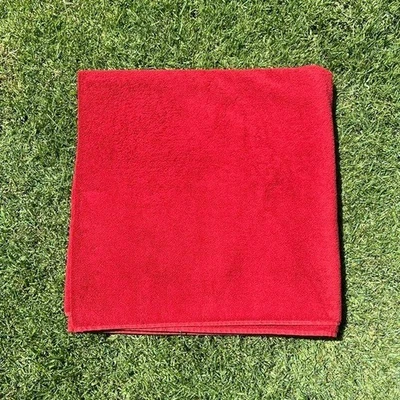 Pottery Barn Oversized Bath Sheet Towel Ruby Red 100% Cotton Brazil 37x77 NICE! - Image 1 of 4