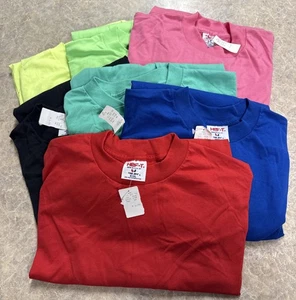 New Old Stock Hef-T Tee Jays blau uni T-Shirt Posten Einzelnaht mehrere Farben - Bild 1 von 10