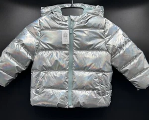 Baby GAP schillernde gefütterte Jacke mit Kapuze Kältekontrolle wasserabweisend 3T - Bild 1 von 11