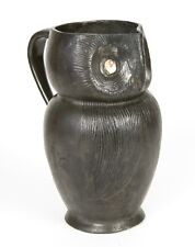 -LIBERTY & Co.- TUDRIC PEWTER OWL BIRD JUG PITCHER WITH SHELL EYES No. 035