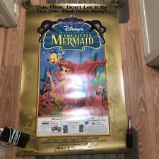The Little Mermaid Home Video VHS Ad Poster Print 40x26” BH