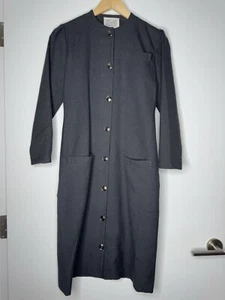 Vintage William Pearson Size 4 Wool Coat Button Jacket Long Peacoat Magnin Grey - Picture 1 of 11